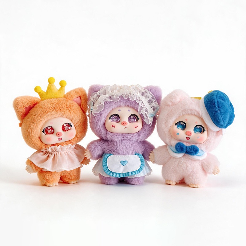 Blind Box Hami Piggy Girl Plush Vinyl-Face Doll