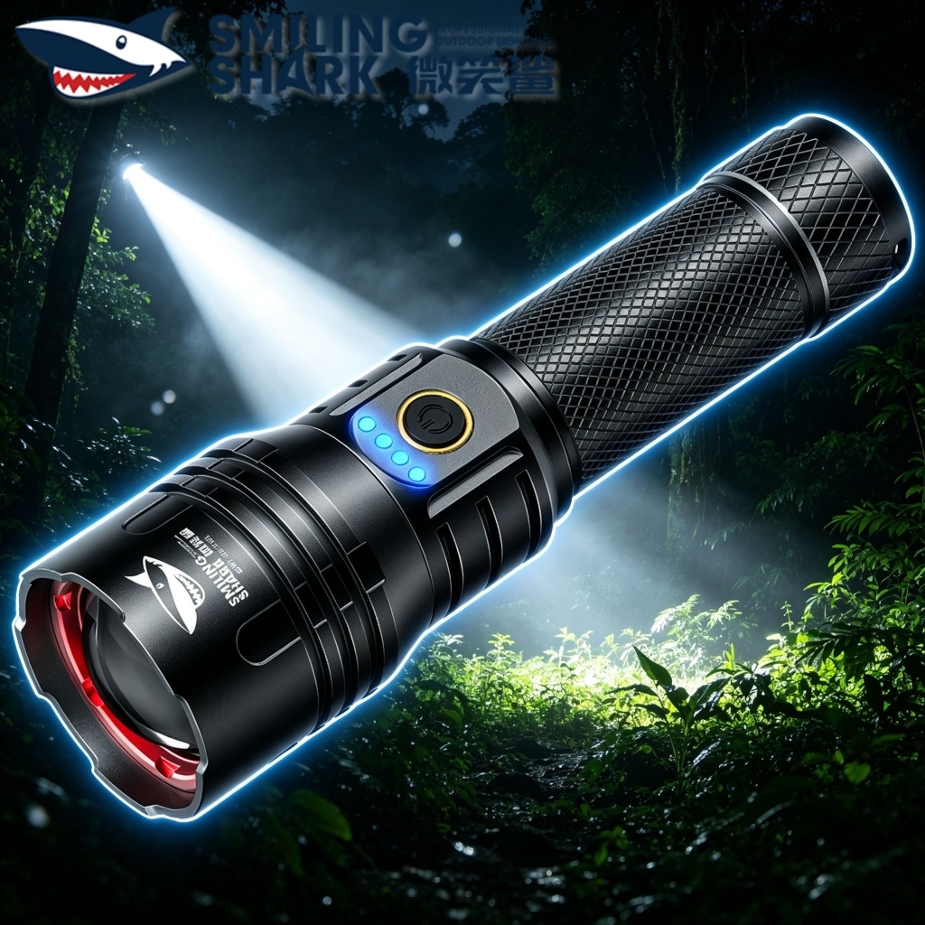 Smilingshark SD7009 ไฟฉายที่มีประสิทธิภาพ M80 10000LM ไฟฉาย Super Bright 26650 USB ชาร์จ Zoomable ไฟ