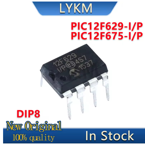 5PCS ใหม่ Original PIC12F629-I/P PIC12F675-I/P PIC12F629 PIC12F675 12F629 12F675 DIP-8 8-bit flash m