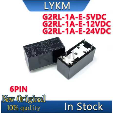 1-5/ชิ้นใหม่เดิมG2RL-1A-E-5VDC 5VDC G2RL-1A-E-12VDC 12VDC G2RL-1A-E-24VDC 24VDC 16A 6PINรีเลย์ในสต็อ