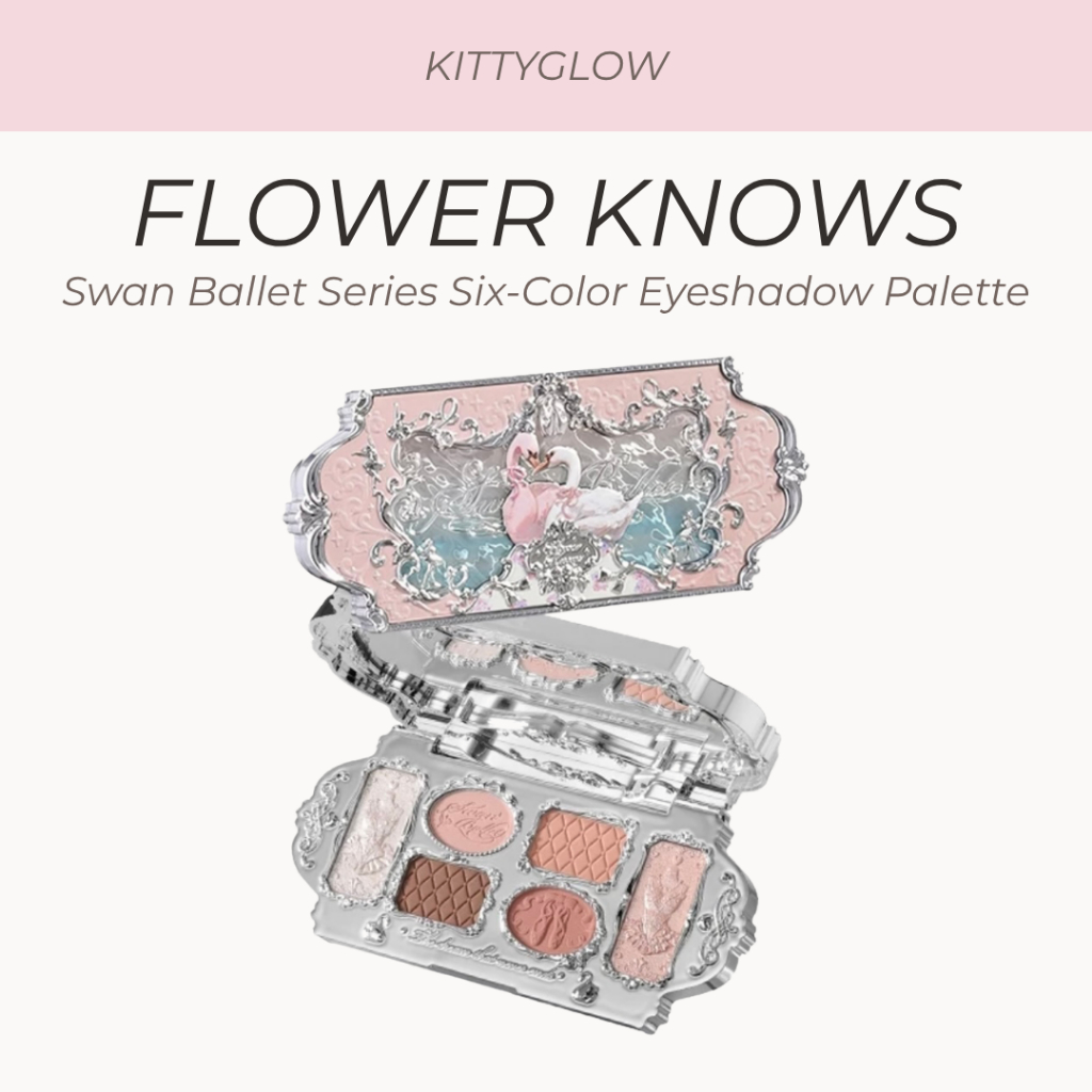 Flower KNOWS Swan Ballet Series พาเลตต์อายแชโดว์ หกสี