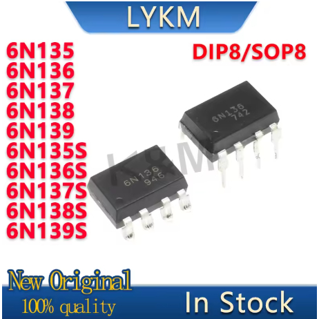 5PCS ใหม่ 6N135 6N136 6N137 6N138 6N139 DIP 6N135S 6N136S 6N137S 6N138S 6N139S SOP photocoupler ในสต