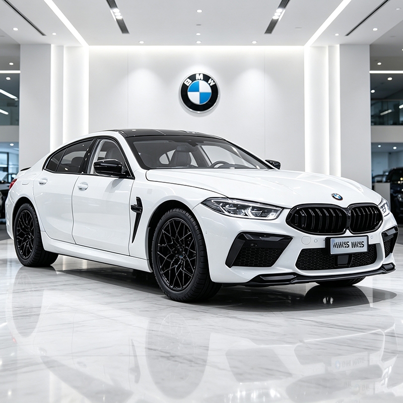 ใหม่ 1:24 BMW M8 Gran Coupe F93 รถเสียงและแสงดึงกลับรถรุ่นของสะสมวันเกิด