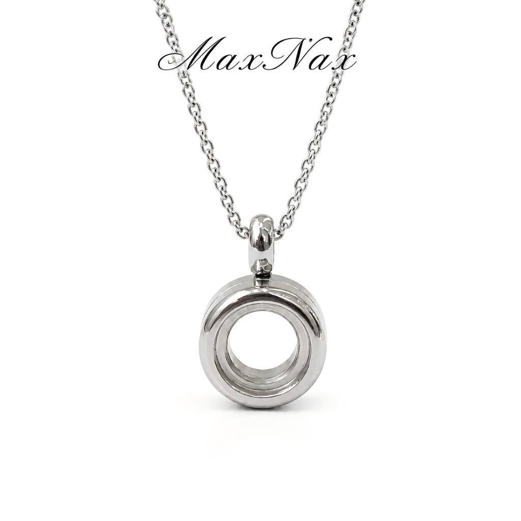(พร้อมส่ง) MaxNax เครื่องประดับ 10MM DIY Photo Locket สร้อยคอจี้แก้วกลมหน่วยความจําของขวัญที่ระลึกสําหรับวันเกิดครบรอบวันหยุด