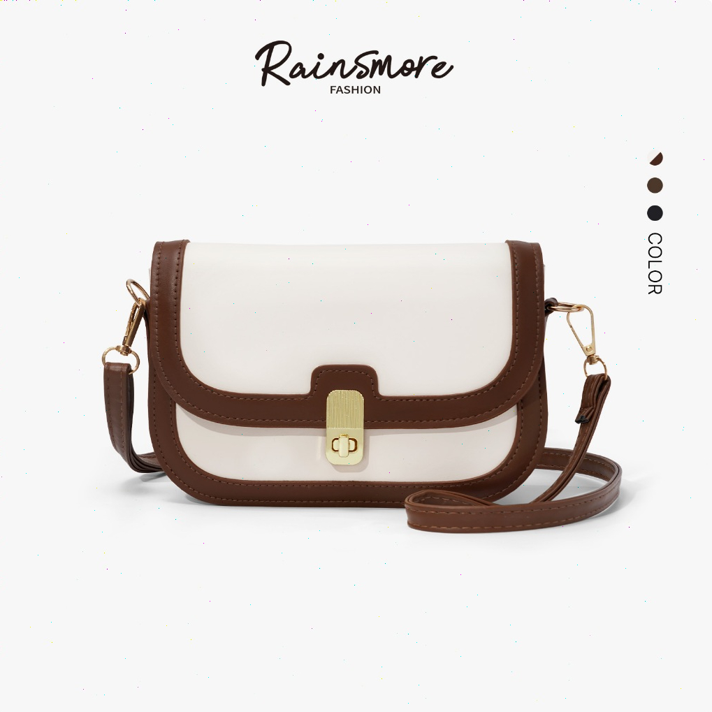 RAINSMORE กระเป๋าสะพายข้างผู้หญิง mini Square Shoulder Cross-Body Bag สไตล์เกาหลี