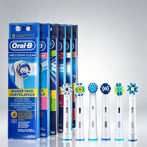 สําหรับหัวแปรงเปลี่ยนแปรงสีฟันไฟฟ้าแบบหมุน Oral b (EB17/EB18/EB20/EB25/EB50/EB60) 4 ชุด/กล่อง