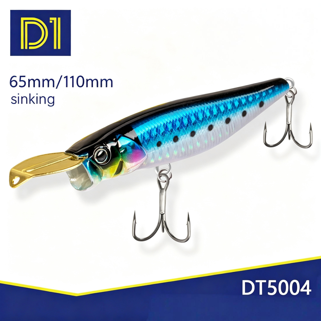 D1 popper เหยื่อตกปลาจมล่อ 150 มม. 77g lip popper น้ําหนักใหญ่เลเซอร์ผิวตกปลาทะเล splash action DT5004
