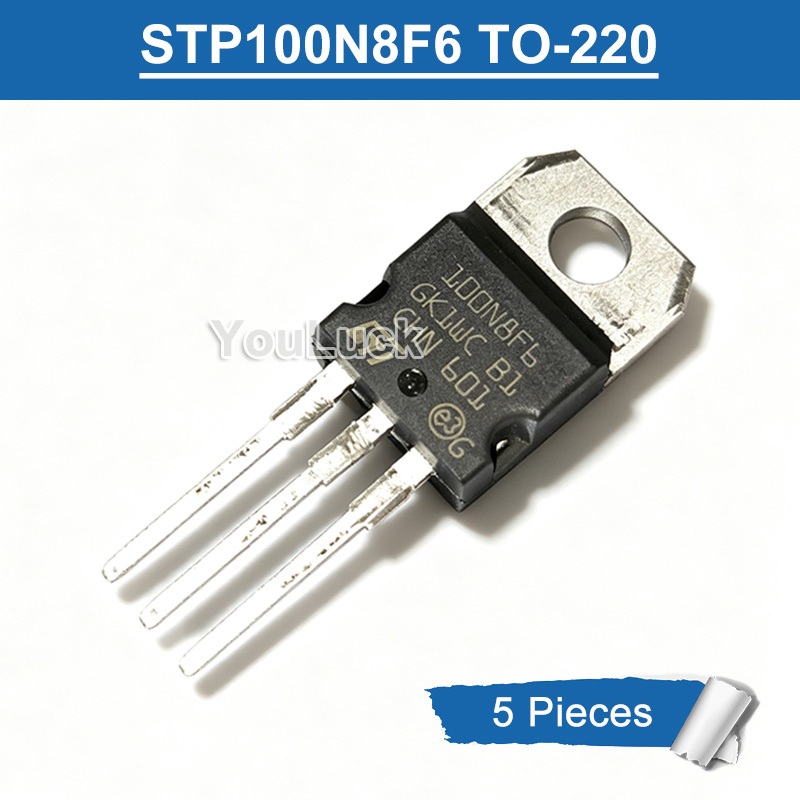 5pcs Original 100N8F6 TO-220 STP100N8F6 80V/100A N-channel MOSFET ทรานซิสเตอร์ใหม่
