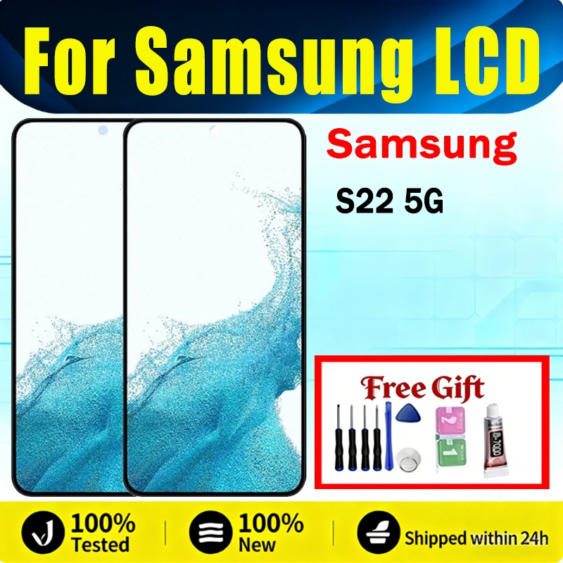 S22 5G หน้าจอสําหรับ Samsung Galaxy S22 S901B S901U S901W S901N S901E จอแสดงผล LCD หน้าจอสัมผัสดิจิต