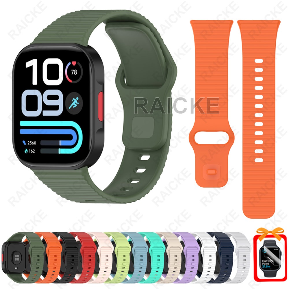 สายซิลิโคนเปลี่ยนสายกีฬาสําหรับ Redmi Watch 6 5 4 Active Lite / Xiaomi Smart Band 10 9 8 pro