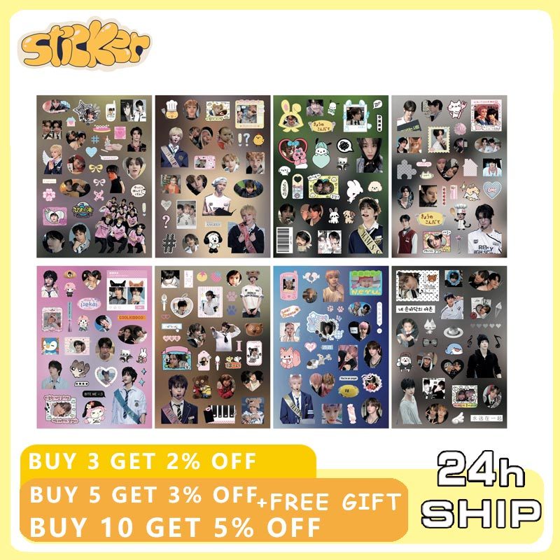 8ชิ้น เคป๊อป เด็กเกาหลีกลุ่ม smtr25สติกเกอร์ตกแต่งโทรศัพท์ถ้วยน้ําสติกเกอร์กันน้ําพัดลมของขวัญ