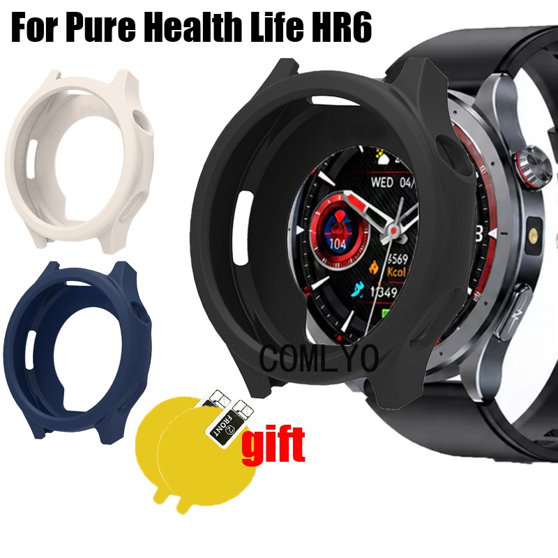สําหรับ Pure Health Life HR6 สมาร์ทนาฬิกาฝาครอบกันชนป้องกันซิลิโคนนุ่ม HD ป้องกันหน้าจอฟิล์ม
