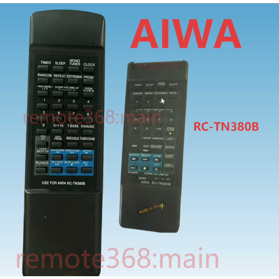 RC-TN380B / ใช้สําหรับ AIWA รีโมททีวี AIWA RC-TN380B สําหรับรีโมทคอนโทรลระบบเสียง NSX-380