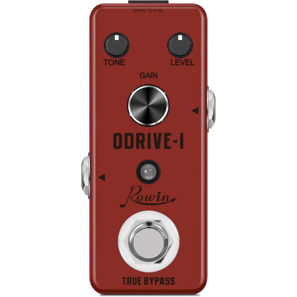 Rowin Overdrive กีตาร์ Mini Analog เหยียบคลาสสิก Blues True Bypass DC 9V สีแดง LEF-302A ODRIVE-I