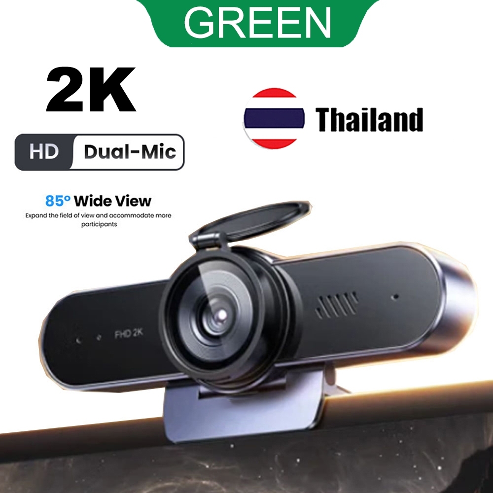 GREEN เว็บแคม USB 1080P/2K/4K HD เว็บแคมขนาดเล็กสําหรับคอมพิวเตอร์แล็ปท็อปกล้องเว็บไมโครโฟนคู่