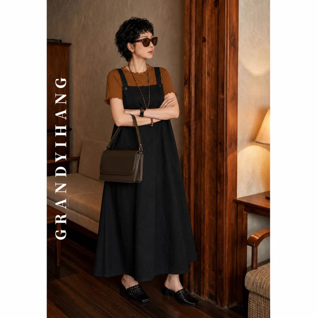 GRANDYIHANG ผู้หญิงภาษาฝรั่งเศสคํา Elegant Lettuce Trim คอกลมแขนสั้นเสื้อยืดฤดูร้อน Slim Fit Casual 