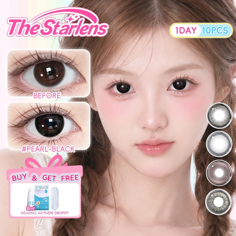 Starlens คอนแทคเลนส์ 10 ชิ้น /5 คู่ คอนแทคเลนส์รายวันเลนส์น่ารัก 14.2/14.5 มม. บิ๊กอาย myopia lens