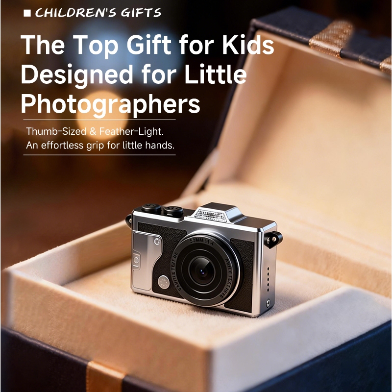 Mini Digital Camera Vintage Portable Camera 4K 4K Ultra HD พร้อมแฟลชกรอง OTG Transfer Pocket ขนาดกล้