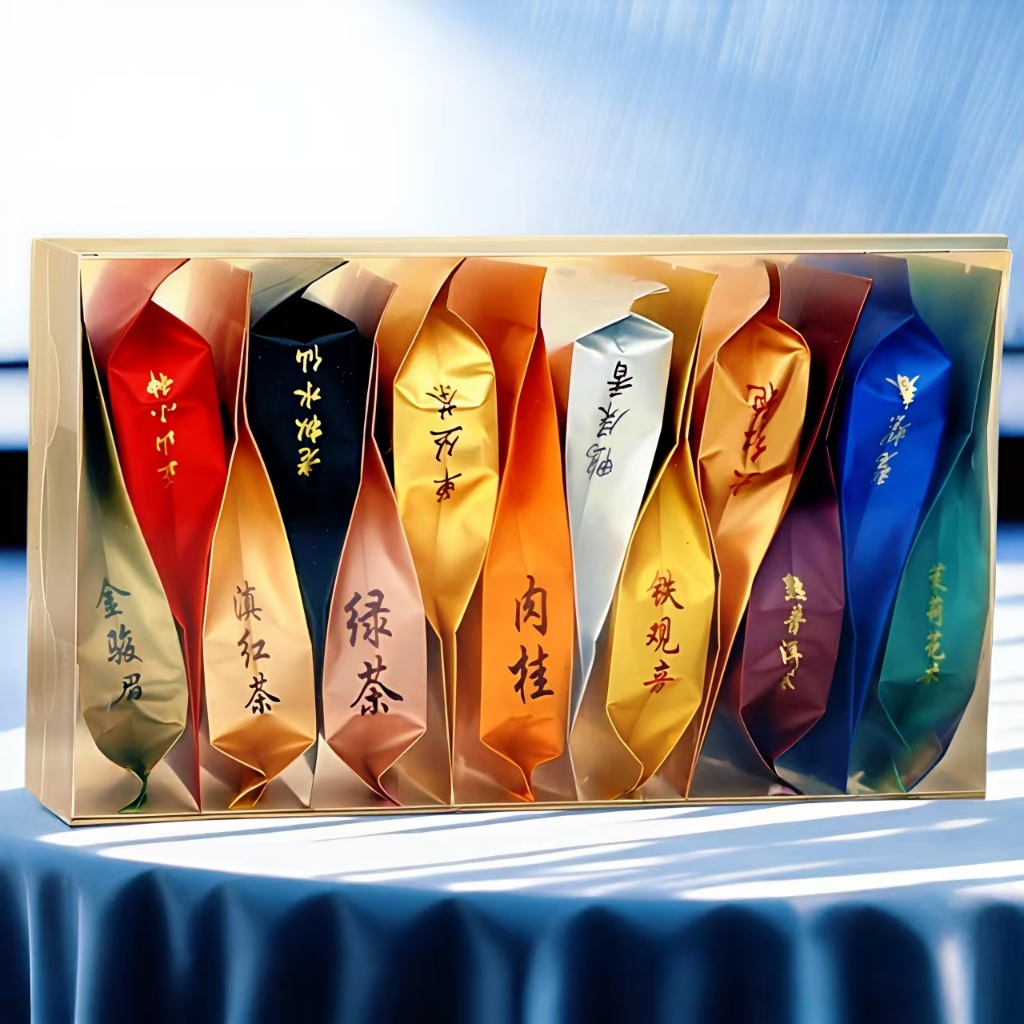 คอลเลกชันชาจีนพรีเมี่ยม | 13 ชาหายากชิมเที่ยวบิน | ชุดของขวัญ 112g | อูหลง ดํา เขียวพี่ | Artisan เกรด