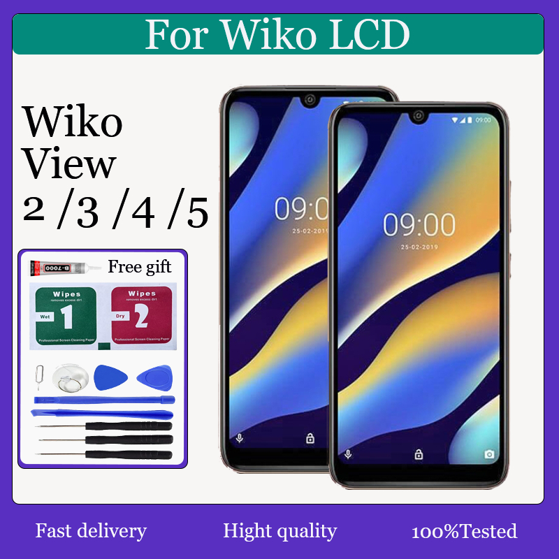 ต้นฉบับสําหรับ Wiko View2 view3 view3 pro view3 lite view4 4lite view5 view5 plus จอแสดงผล LCD หน้าจ