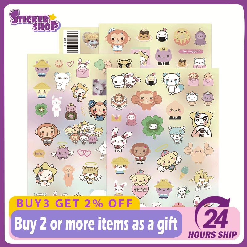 8PCS สาวเกาหลี Group Hearts2Hearts สติกเกอร์แฟนของขวัญ DIY แล็ปท็อปโทรศัพท์กีตาร์สติกเกอร์กันน้ํา
