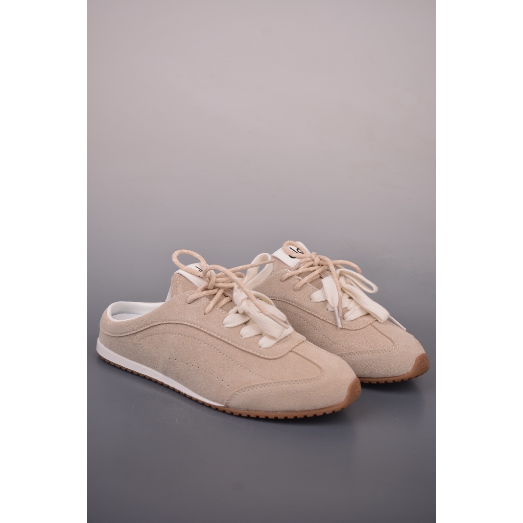 Alo* Sunset Sneaker Mule Training Life Casual Shoes Half Dragged Khaki