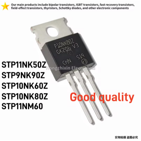 5PCS ใหม่ MOSFET STP11NK50Z STP9NK90Z STP10NK60Z STP10NK80Z STP11NM60 TO-220 P11NK50Z P9NK90Z P10NK6
