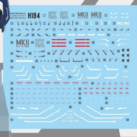 MASTER H184 Water Slide Decal เหมาะสําหรับ HG BUILD MK2 RX-178B (ไม่มีฟิกเกอร์ ไม่มีรุ่น)