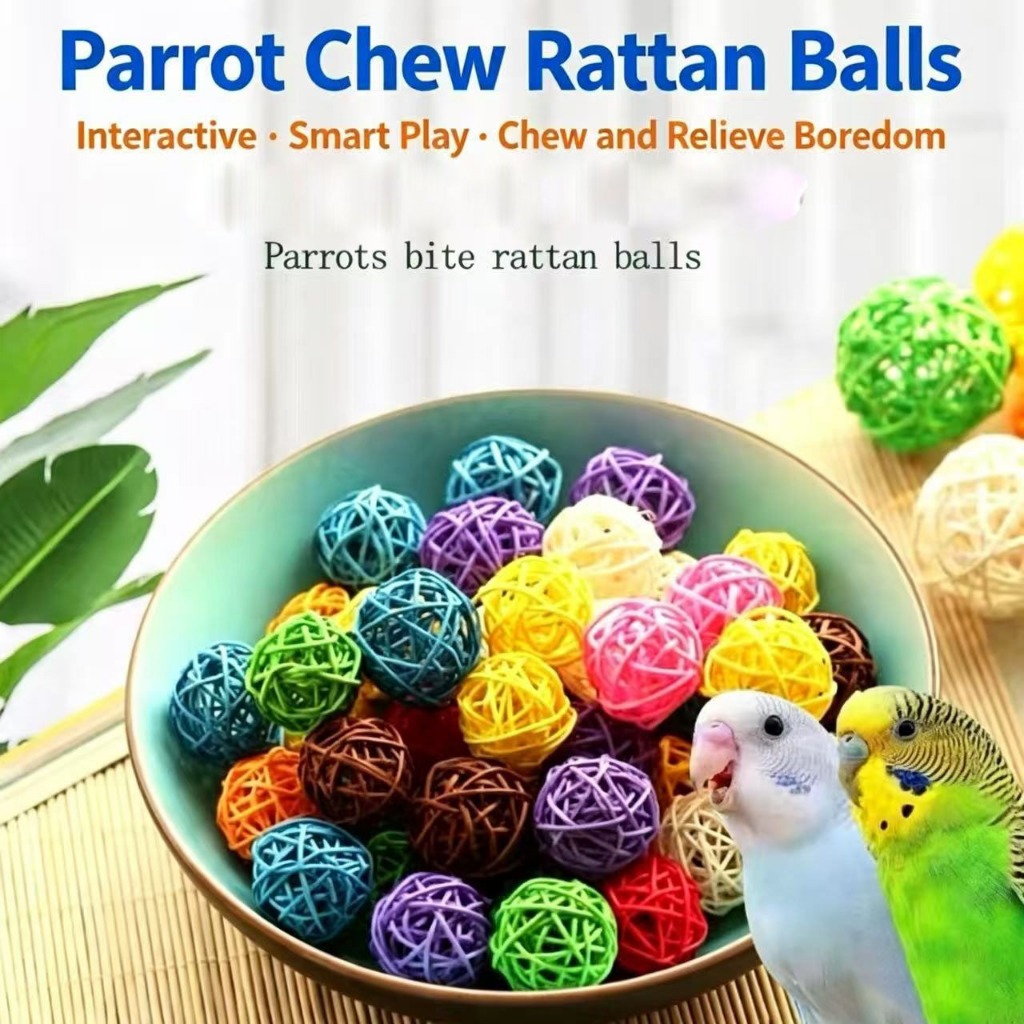บอลนกแก้ว ของเล่นนก มีแบบหลายสี 3ซม 5ซม