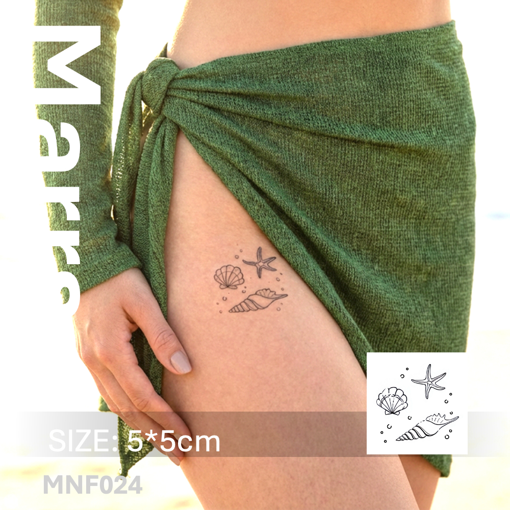 สติ๊กเกอร์รอยสัก technology magic สำหรับ Shell Thong | คงทนนาน 2 สัปดาห์ MNF024