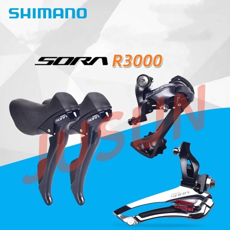 Shimano SORA R3000 Groupset 29 ความเร็ว 18S แผนที่จักรยานจักรยาน GS Groupsets ST-R3000 STI Lever RD-