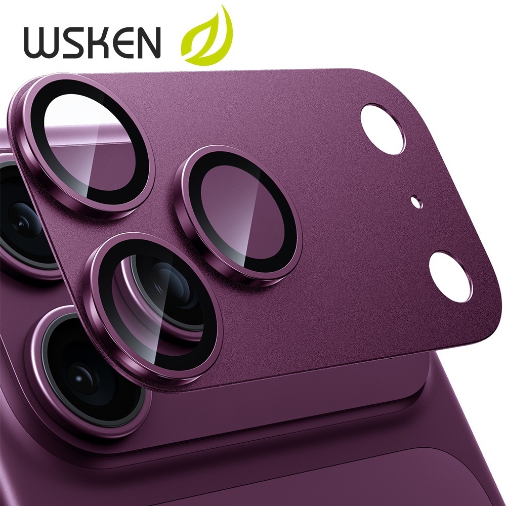 WSKEN ฟิล์มเลนส์ for iPhone 18ProMax 18Pro กันรอยขีดข่วน อัลตร้า เอชดี  ไม่กระทบการถ่ายภาพ โครงโลหะ ติดตั้งง่าย สำหรับ ไอโฟน 17ProMax 17Pro 16 เอชดี