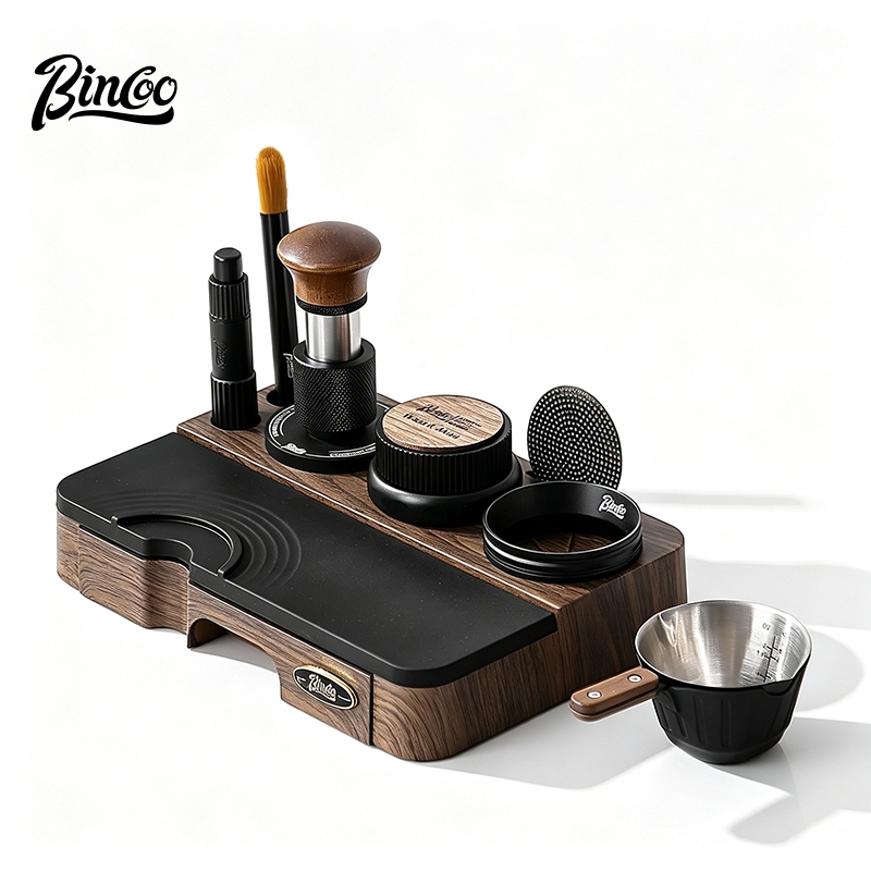 BINCOO Espresso Tamper ฐานชุดเกลียว Constant-Force Tamper & จําหน่ายชุดกล่องเคาะกาแฟเครื่องมือ 51 มม