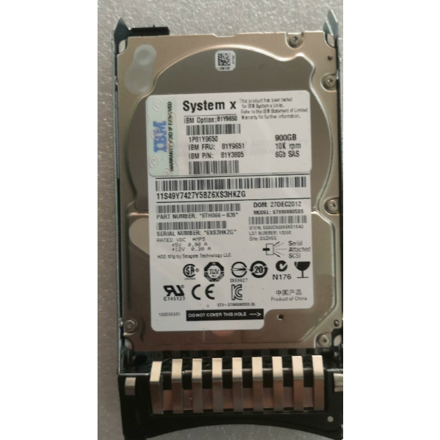 สําหรับ IBM 81Y9651 900G 10K SAS 2.5 81Y3805 81Y9650 ฮาร์ดไดรฟ์