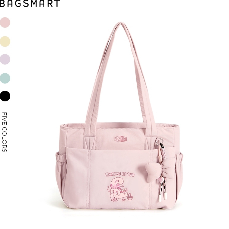 BAGSMART ESTHER BUNNY Fashion Tote Bag กระเป๋าสะพายขา้ง Women Baguette Bag Handbag for 13.1" Laptop
