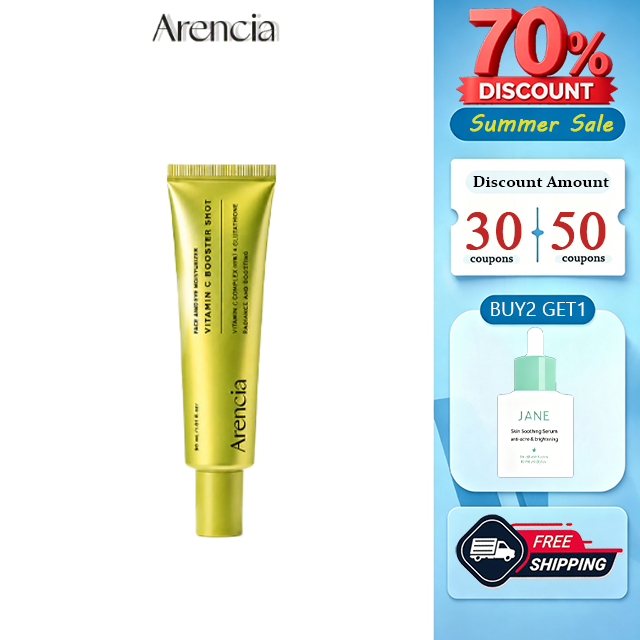 【100% Authentic】Arencia Vitamin C Booster Shot 30ml เซรั่มต้านอนุมูลอิสระน้ําหนักเบาบํารุงผิว Radiant-Looking Complexion
