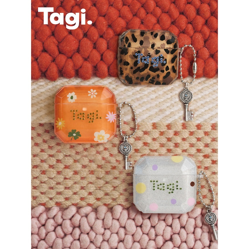 Tagi. เคสหูฟังธีมปิกนิกตกแต่งคริสตัลระยิบระยับ AirPods 4 Case