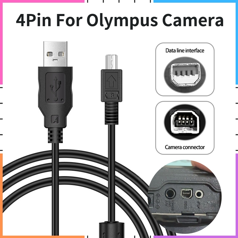 คลังสินค้าพร้อม4Pin สายเคเบิลข้อมูล USB CB-USB1 สําหรับ Olympus 2112-DP,C-1,C-2,C-2040 Zoom,C-2100 U