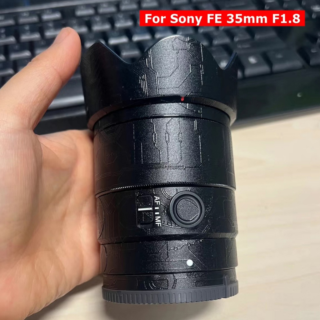 SEL35F18F เลนส์กล้องสติกเกอร์ Coat Wrap ฟิล์มป้องกัน Body Protector Decal ผิวสําหรับ Sony FE 35 F1.8