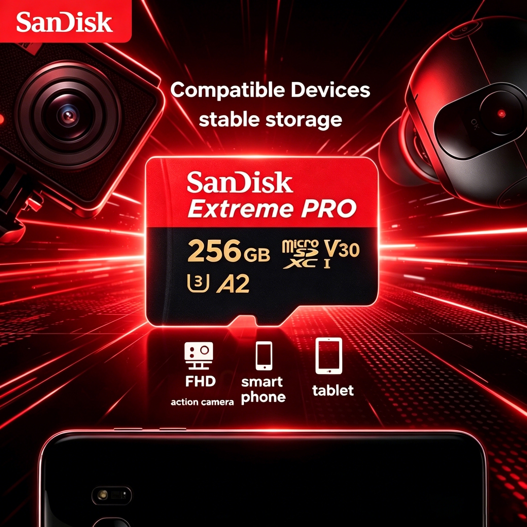 SanDisk Extreme Pro MicroSDXC TF Card 128GB 256GB 512GB 1TB U3 A2 V30 สูงสุด 200 เมกะไบต์/วินาทีการ์