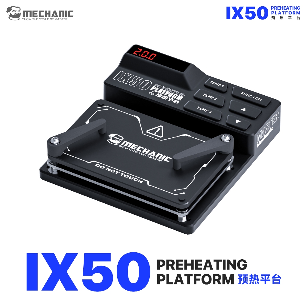 MECHANIC IX50 Preheating Platform 40-260℃ อุณหภูมิคงที่สําหรับ IPhone 11-17 เมนบอร์ด Reballing/กาวกํ