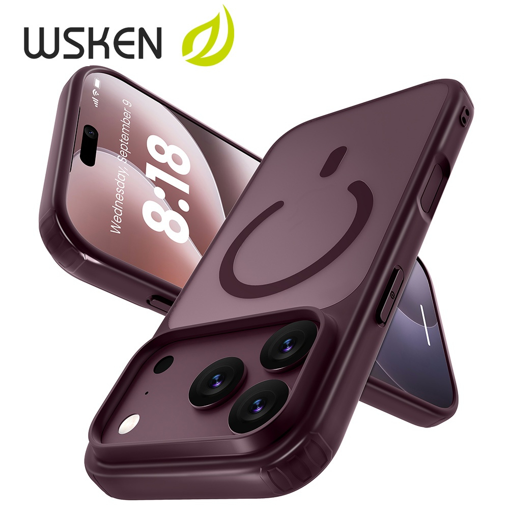 WSKEN เคสแม่เหล็ก for iPhone 18ProMax 18Pro Matte โปร่งแสง ป้องกันลายนิ้วมือ ป้องกันคราบน้ำมัน Magnetic Case สำหรับ ไอโฟน 17ProMax 16ProMax 15 14 13 Pro Plus คุณภาพดี