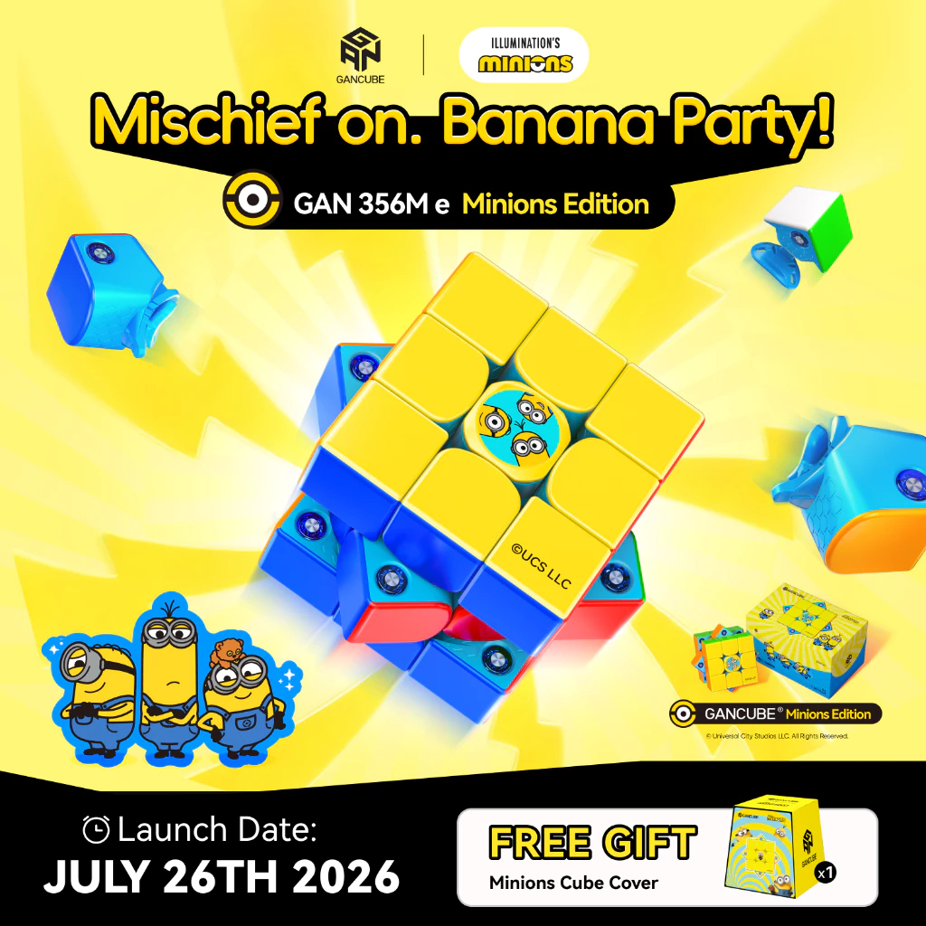 Professional GAN 356M e Minions Edition Matte 3x3 ความเร็วแม่เหล็ก Cube Magic Cube การศึกษาปริศนาของ