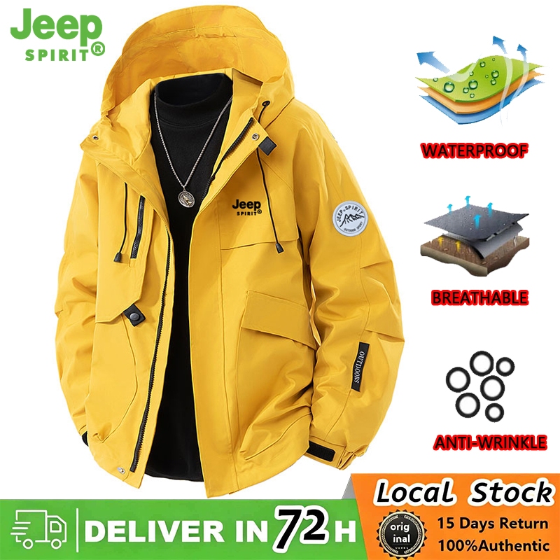 Jeep Spirit Fashion Men Outdoor Waterproof Jacket Windproof Motorcycle Jacket