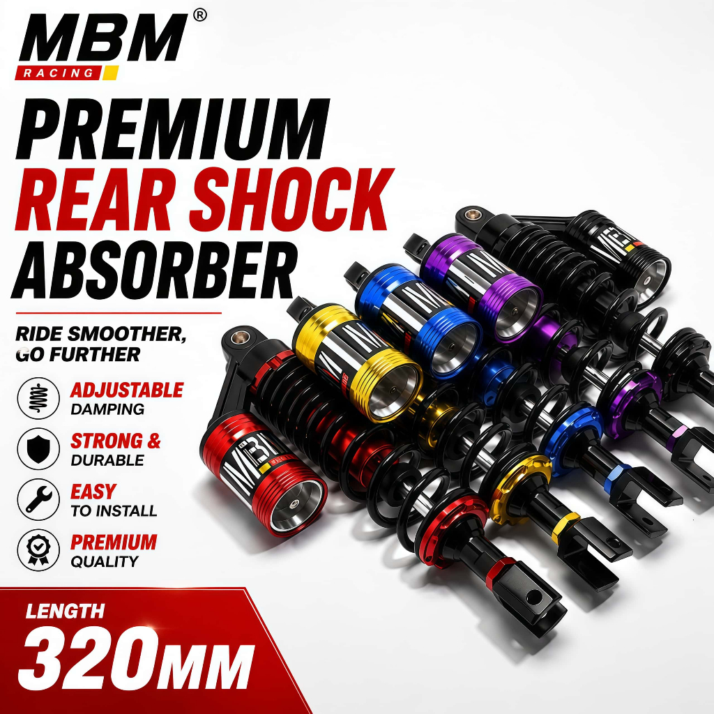 MBM โช๊คหลัง 320mm Honda Click160 PCX160 ADV160 โช๊คแต่งมอเตอร์ไซค์ Rear Shock Absorber