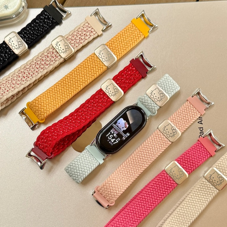 Weave Nylon Strap For สาย smart band 10 Pro Strap smart band 9 Pro สาย smart band 8 Pro Strap smart 