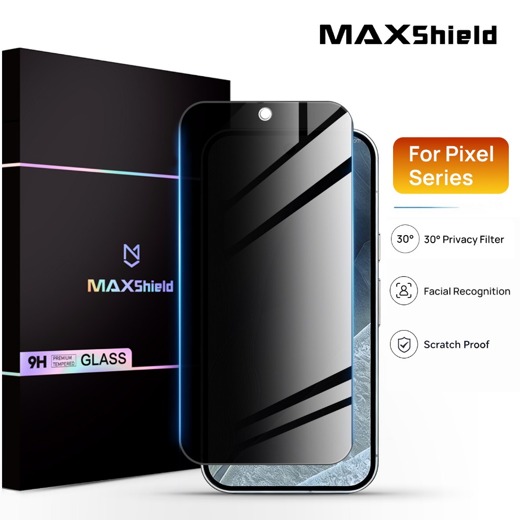 2 แพ็ค MAXSHIELD สําหรับ Google Pixel 11 Pro XL 10 9A 9 9Pro XL 8A 8 8 Pro 7A ความเป็นส่วนตัว Anti-Spy กระจกนิรภัยหน้าจอ