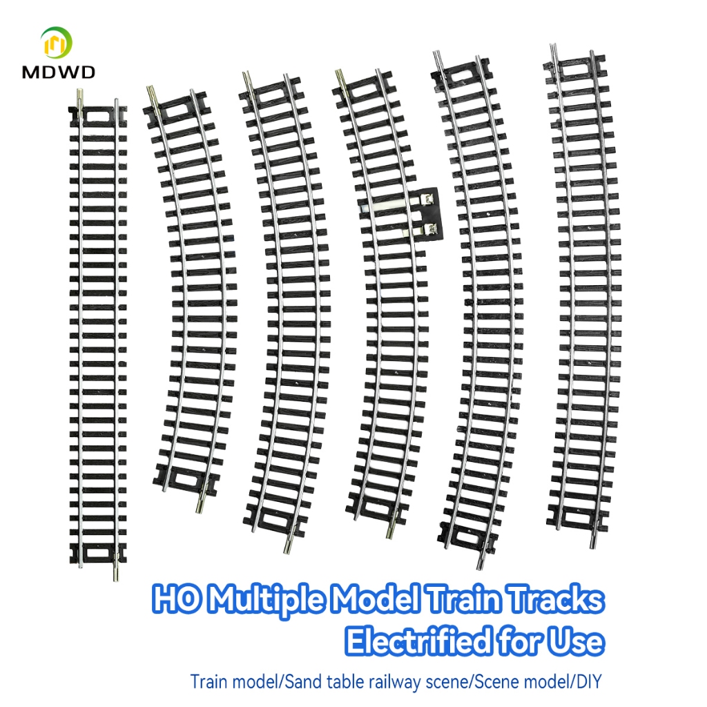 Ho scale 1/87 รถไฟ Track รุ่นรถไฟ Be Powered นิกเกิลเงินแคบ Gauge โค้ง Track Turnout Track รุ่น