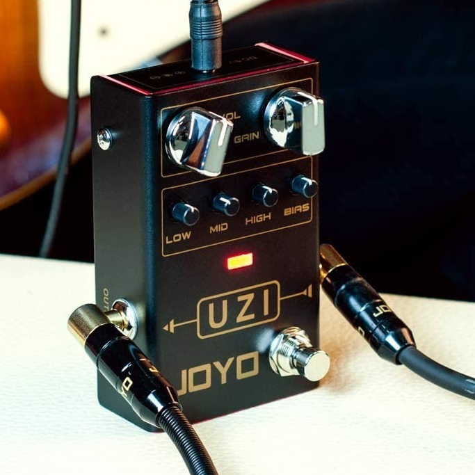 JOYO R-03 UZI บิดเบี้ยวเหยียบกีตาร์เอฟเฟกต์เหยียบสําหรับเพลงโลหะหนักพร้อม BIAS ลูกบิด True Bypass กี