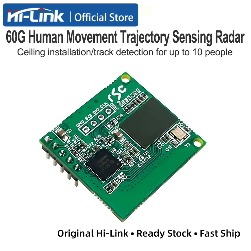Hilink ใหม่ 60GHz มิลลิเมตรคลื่นเรดาร์ผู้โดยสารการจราจรสถิติเซ็นเซอร์โมดูล HLK-LD6001C HLK-LD6001A